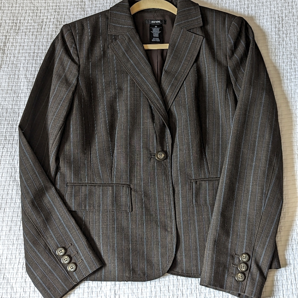 Womens Alfani Brown Blazer Jacket in Sz 10